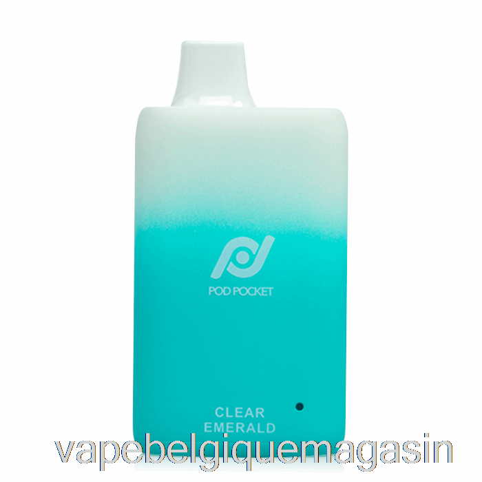 Vape Belgique Pod Pocket 7500 Jetable Clair émeraude